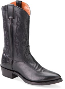 Black Double H Boot 12 in R Toe Western